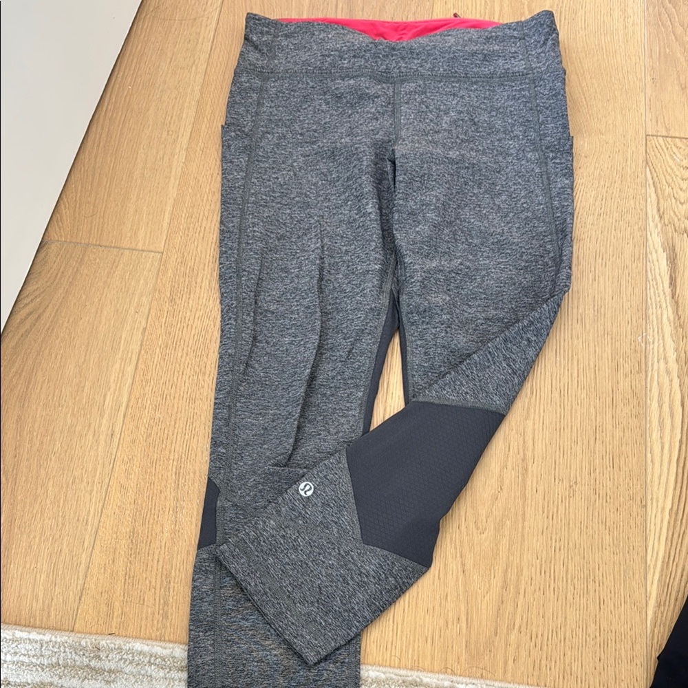 lululemon athletica Gray and Black Leggings